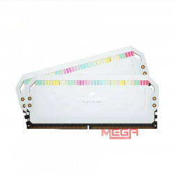 Ram 64gb/5200 (2x32GB) PC Corsair Dominator Platium RGB DDR5 White (CMT64GX5M2B5200C40W)